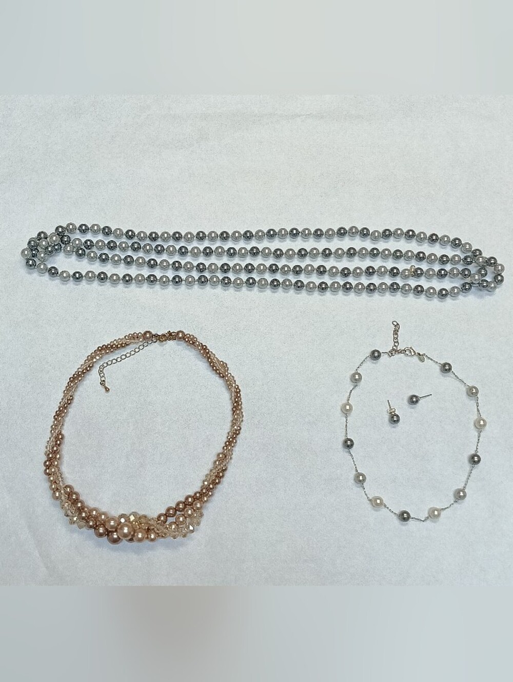 RMN Vintage- 3 Necklaces 1 Pair Of Earrings